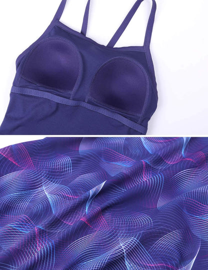 SYROKAN Women's One Piece Swimsuit Athletic Competitive Racerback Sport Swimwear Training Bathing Suit Mineral ash #1 30