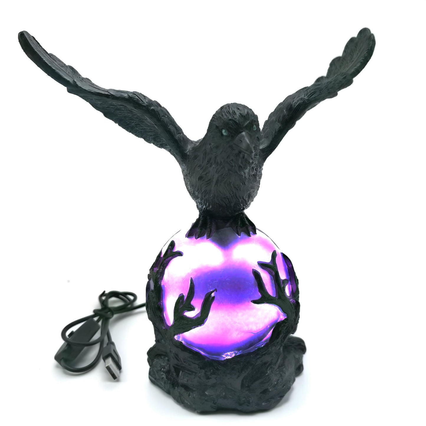 SDIHOIXQ Crow Lamp Raven Table Lamp with Bulb, Bird DeskLamps, Gothic Home Decor Crow Light, Christmas Raven Lamp forBedside Bedroom Living Room Decor