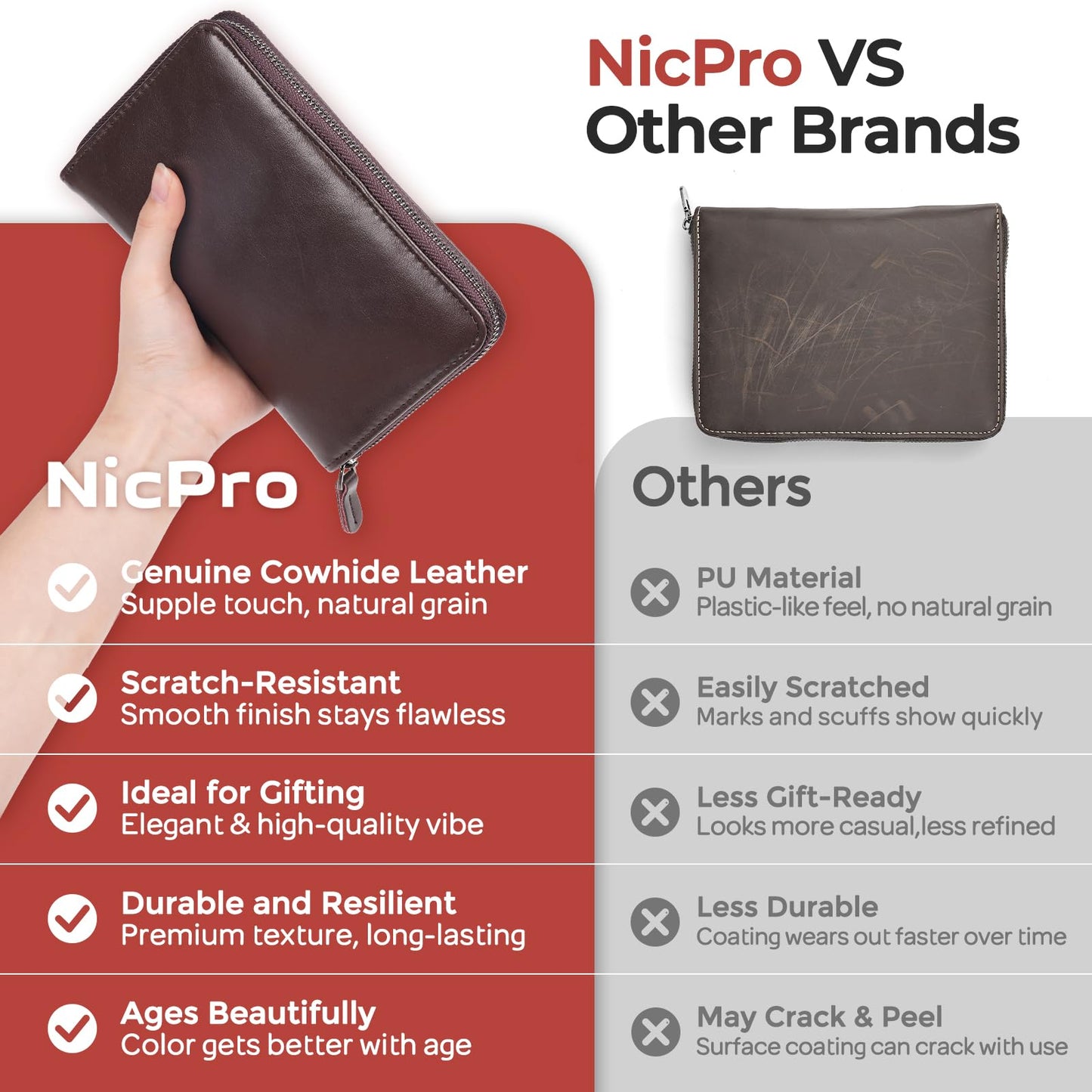 Nicpro 30PCS Silver Metal Mechanical Pencils Set in Leather Case, Art Drafting Pencil 0.5, 0.7, 0.9 mm, 2mm Lead Pencil Holder for Sketching Drawing With 16 Tube (6B 4B 2B HB 2H 4H Colors)Lead Refill