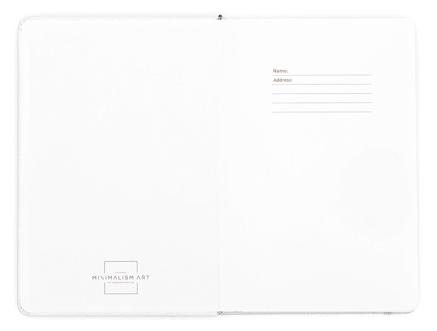 Minimalism Art, Premium Hard Cover Notebook Journal, Classic 5" x 8.3", 122 Numbered Pages, Gusseted Pocket, Ribbon Bookmark, Extra Thick Ink-Proof Paper 120gsm, San Francisco (Dotted, Amber Yellow)