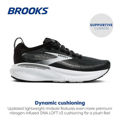 Brooks Women’s Adrenaline GTS 25 Supportive Running & Walking Shoe - Black/Grey/White - 8.5 X-Wide