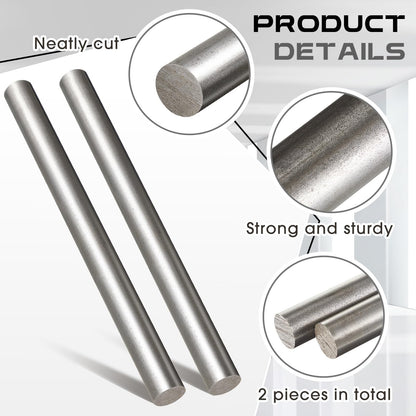 Gisafai 2 Pcs 1018 Carbon Steel Round Rod 1" Diameter, 12" Length Cold Rolled Steel Bar Unpolished Finish Rod for Shaft Gear Drill Lathes Boring Machine Turning Miniature Axle Stock
