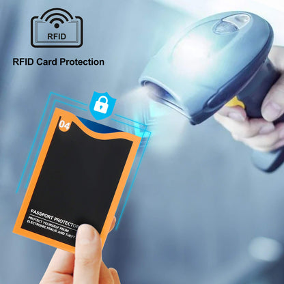 LotFancy RFID Blocking Sleeves, Set with Color Coding (19 Pack, 14 Credit Card Protectors and 5 Passport Holder Sleeves), Identity Theft Protection