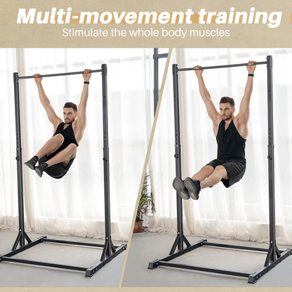 Pull Up Station, Bongkim Power Tower Portable Pullup Bar Station, Pull Up Bar for Home Gym, Pull Up Tower Station 330LBS (Black)