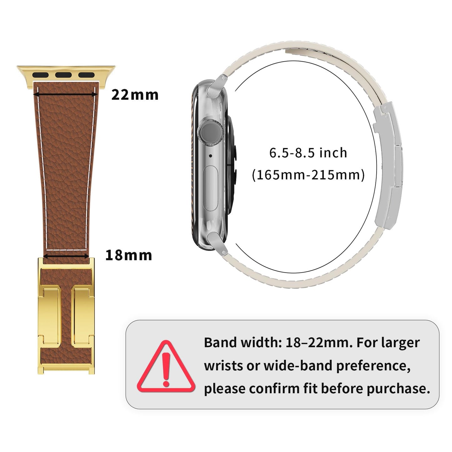 Leather Magnetic Watch Band Compatible with Apple Watch Ultra 49mm 46mm 45mm 44mm 42mm 41mm 40mm 38mm, Designer Replacement Strap for Women Men iWatch Series 9/8/7/6/5/4/3/2/1/SE/Ultra 2