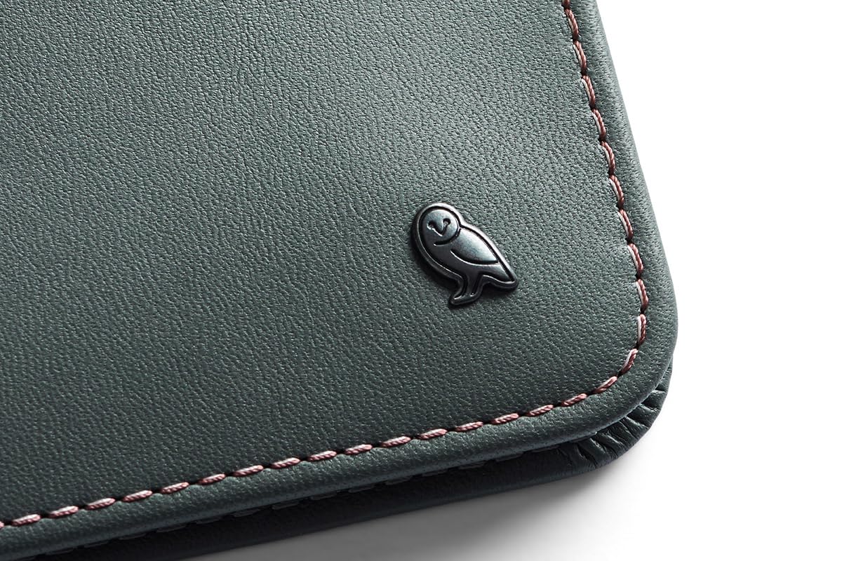 Bellroy Hide & Seek, slim leather wallet, RFID editions available (Max. 12 cards and cash) - Everglade