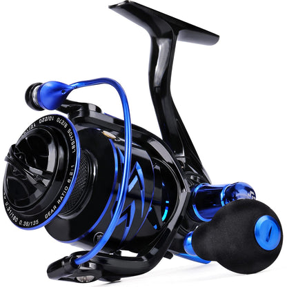 Sougayilang Spinning Reel – Ultra-Lightweight 6.2:1 High Speed, 17LB Max Drag, 12+1 Shielded Bearings, Metal Frame, Corrosion-Resistant for Freshwater and Saltwater Bass Redfish Inshore Fishing
