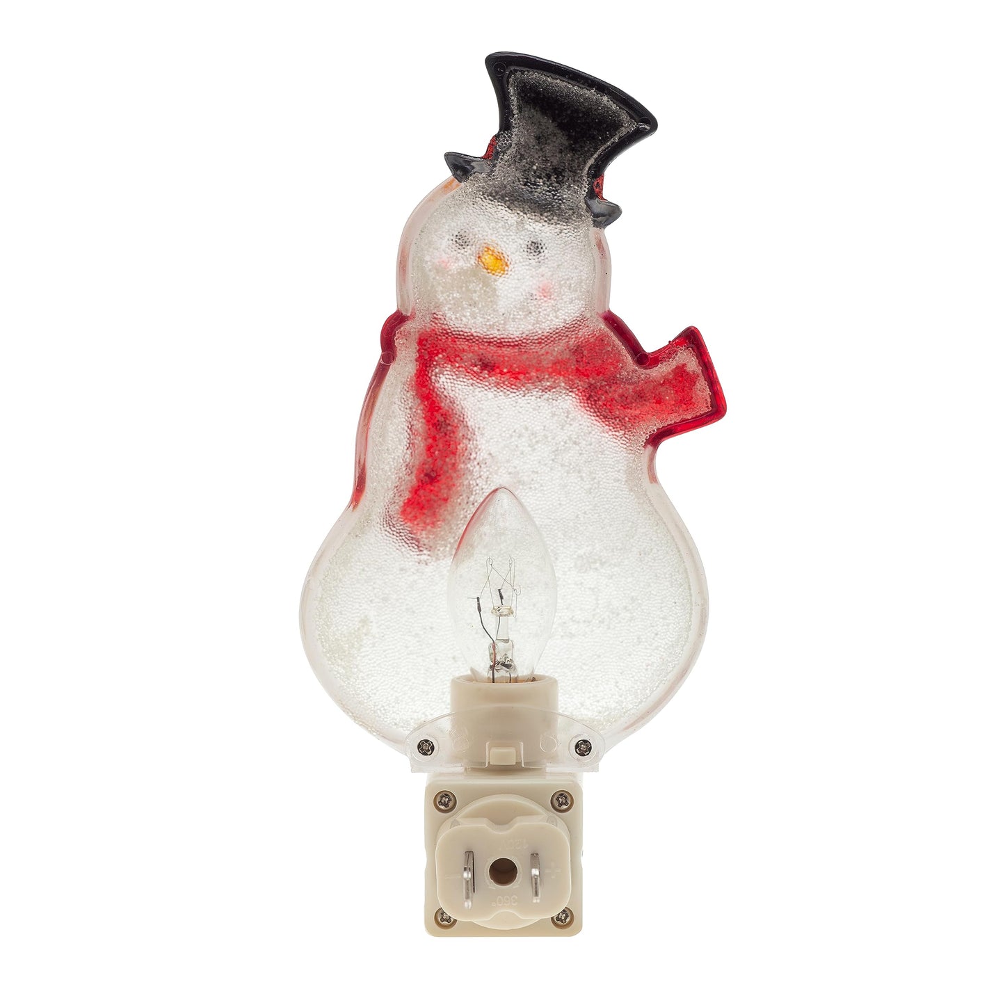 Creative Hobbies Friendly Snowman Holiday Decor Night Light - Includes 5W C7 and Rotational Socket with On/Off Switch