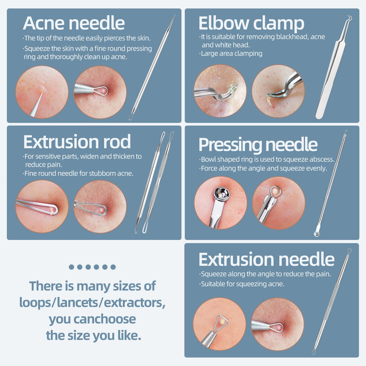 JPNK Blackhead Remover Comedone Extractor Acne Removal Kit..