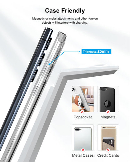 Wireless Charger for Samsung - NANAMI 3 in 1 Charging Station for Multiple Devices, Fast Charger Stand for Galaxy S25 S24 S23 Ultra S22 S21 Z Flip Fold 4,Galaxy Watch 6/5/5 Pro/4/3, Galaxy Buds 2 Pro
