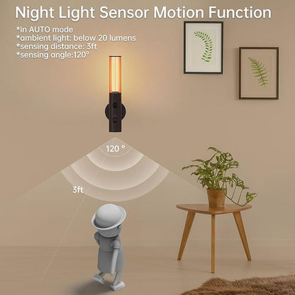 2Pack Motion Sensor LED Night Lights, Rechargeable Battery Operated Indoor Smart Motion Detector Nightlights with 3 Modes&3 Brightness, Auto Body Sensor Dimmable Wall Lamps for Closet Stairway Cabinet