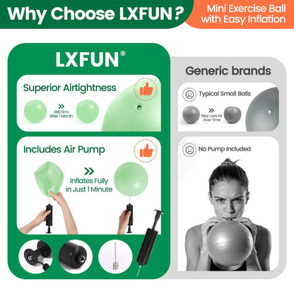 LXFUN Magic Circle Pilates Equipment Kit with Smart Counter - 14" Pilates Ring and Ball Set with Yoga Ball, Resistance Bands, Stretching Strap, Massage Ball & Bag for Home Full Body Workouts