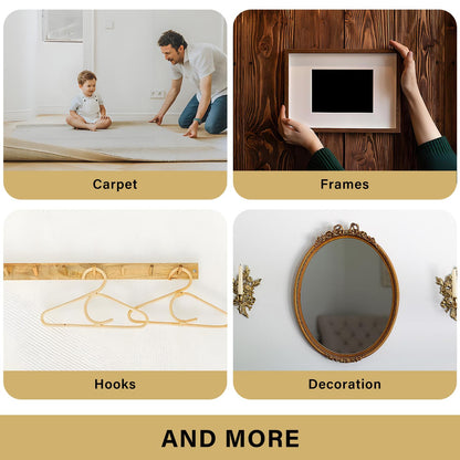 Double Sided Heavy Duty Extra Strong Adhesive Tape -Indoor/Outdoor General Purpose Nano Tape for Securing Picture Frames, Carpets. - Reusable and Without Leaving Adhesive Marks (1.18 inches x 10 feet)