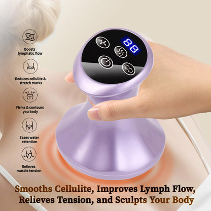 SHANOER 4-in-1 Lymphatic Drainage Massager - Anti Cellulite Massage Tool with Heating/Vibration/Red Light/Microcurrent,Body Sculpting Machine for Legs/Belly/Back/Hips/Reduce Stretch Marks & Cellulite