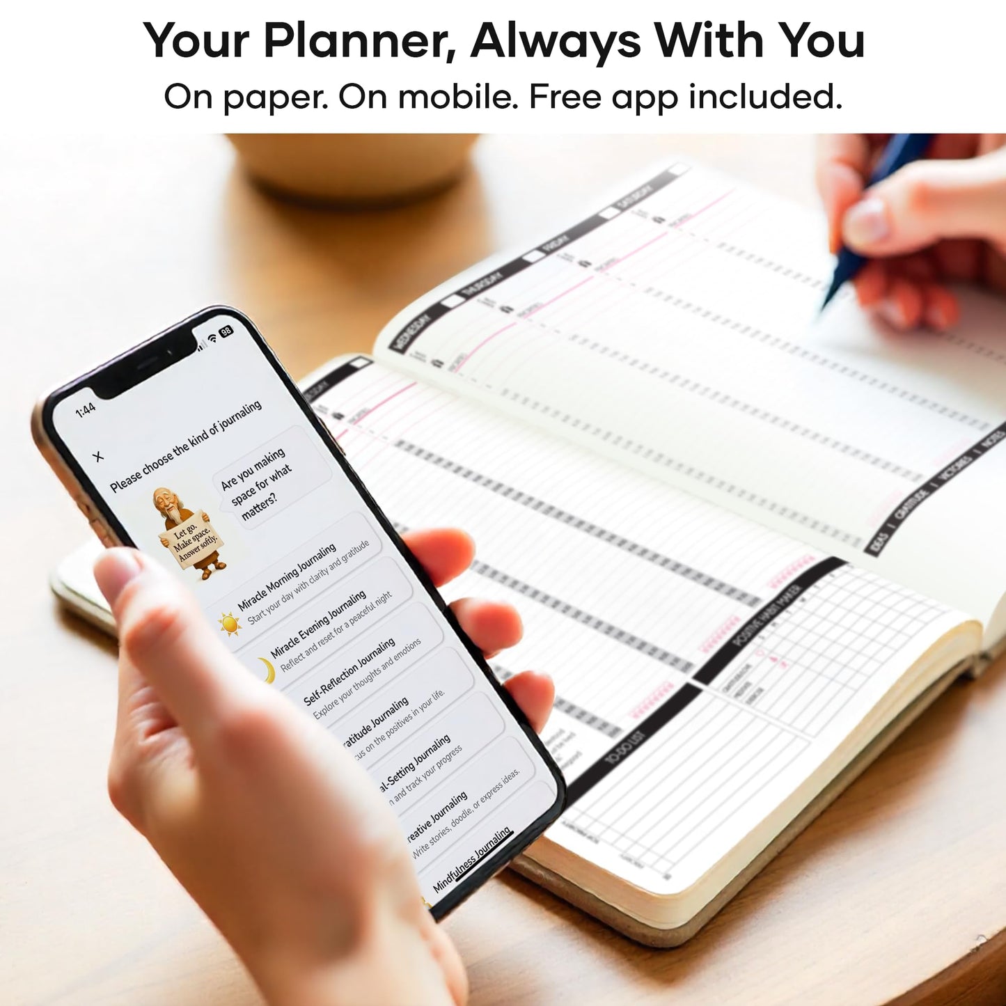 Law of Attraction Planner 2026 Deluxe with Productivity App | Weekly & Monthly Goal-Setting Planner, Life & Gratitude Journal | Include Foldable Vision Board, Gift Box & Stickers