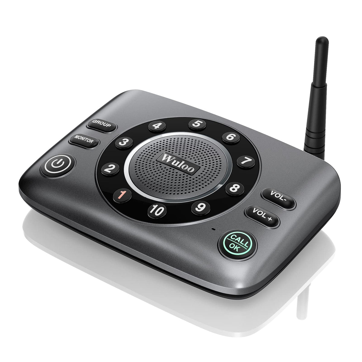 Hands-Free Intercoms Wireless for Home Business, Wuloo Upgrade Two Way Audio Intercom System for Elderly, Full Duplex Room to Room Intercom with 5280 ft Range Clear Sound Anti-Interference, Pack of 2