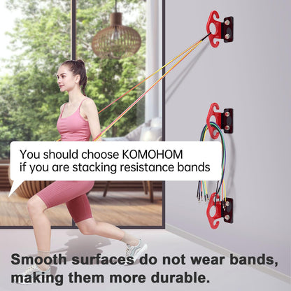 Resistance Band Wall Anchors,Workout Wall Mount Anchor,Band Wall Mounts Gym Anchor,Band Hooks, Space-Saving Wall-Mounted Clip for Home Gym Workouts,for Strength Training,Fitness,Physical Therapy