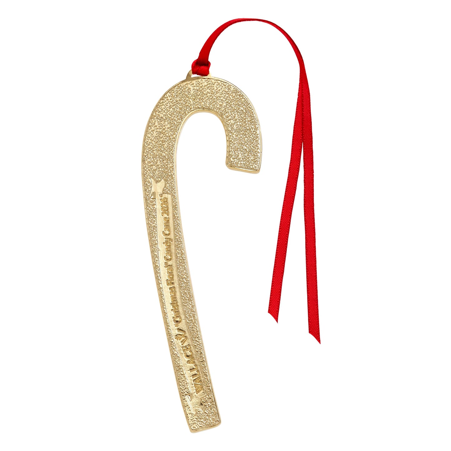 Wallace 2026 Gold-Plated Enamel Candy Cane Ornament 46th Edition - 24k Gold Finish, Holiday Collectible Keepsake with Gift Box, 4.5 Inches