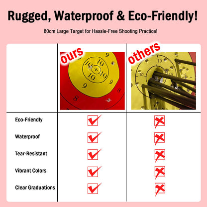 e5e10 20pcs Targets Paper Made Degradable Plastic (Standard Archery, 10 Rings, 80cm x 80cm)