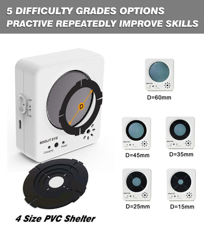 BOOLIT EYE 2nd Generation 223rem Dry Fire Training System, Laser Cartridge and Personal Electronic Target kit Safely Practice Steel Plate Sound and Flash Feedback