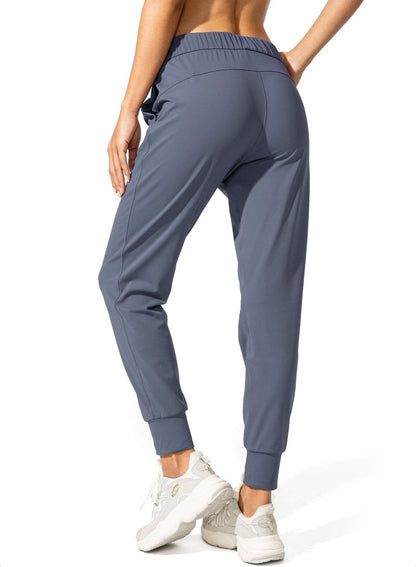 SANTINY Women's Joggers Pants Pockets Drawstring Running Sweatpants for Women Lounge Workout Jogging(Dusty Blue_XXL)