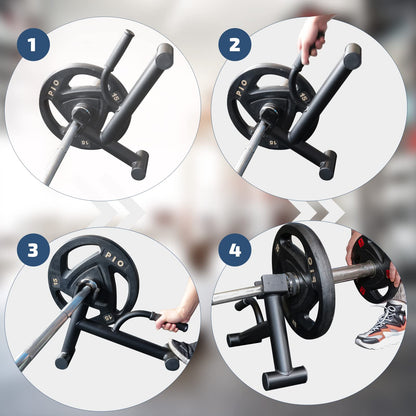 Deadlift Jack Barbell Stand,Barbell Stand for Weight Training Home Gym Easily Unload and Load 600lbs Barbell Plates for Deadlift Exercise (1 PCS)