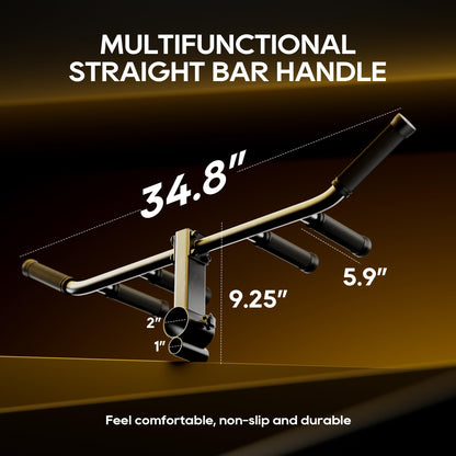 Howffite T Bar Row Handle Landmine Attachment LAT Pull Down Attachments for Gym Barbell Weight Workout Back Muscle Arms Triceps Biceps Fitness Accessories Viking Press fits 1“ and 2"
