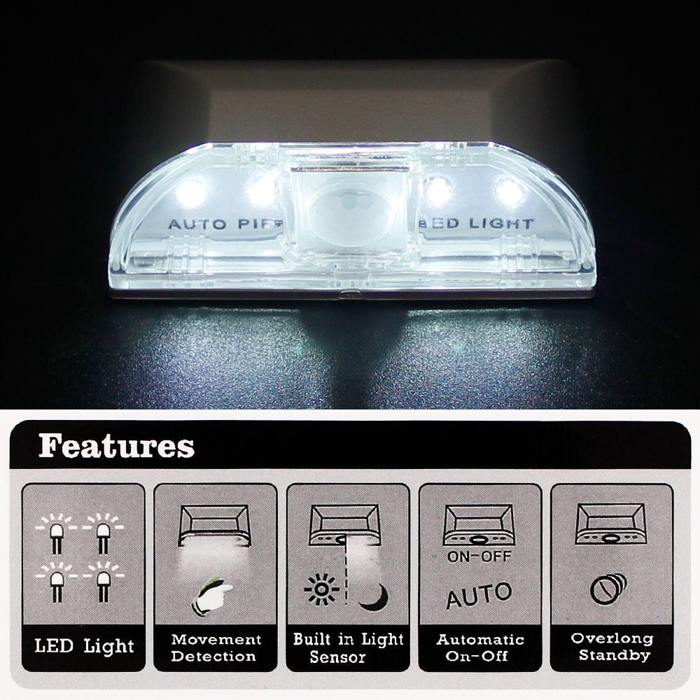 2 Pack Keyhole Lights, SENHAI PIR Infrared IR Wireless Door Lock Lamp, Auto Sensor Motion Detector, 4 LED Bulbs