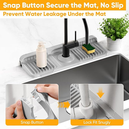 14.6 inch Faucet Mat for Kitchen Sink Splash GuardKitchen Sink Faucet Mat