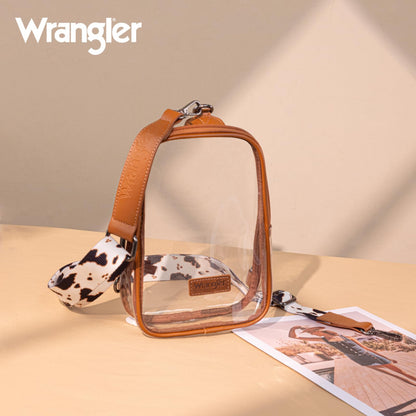 Wrangler Crossbody Clear Sling Bags for Women Stadium Approved Cross Body Purse for Sports Events Concerts