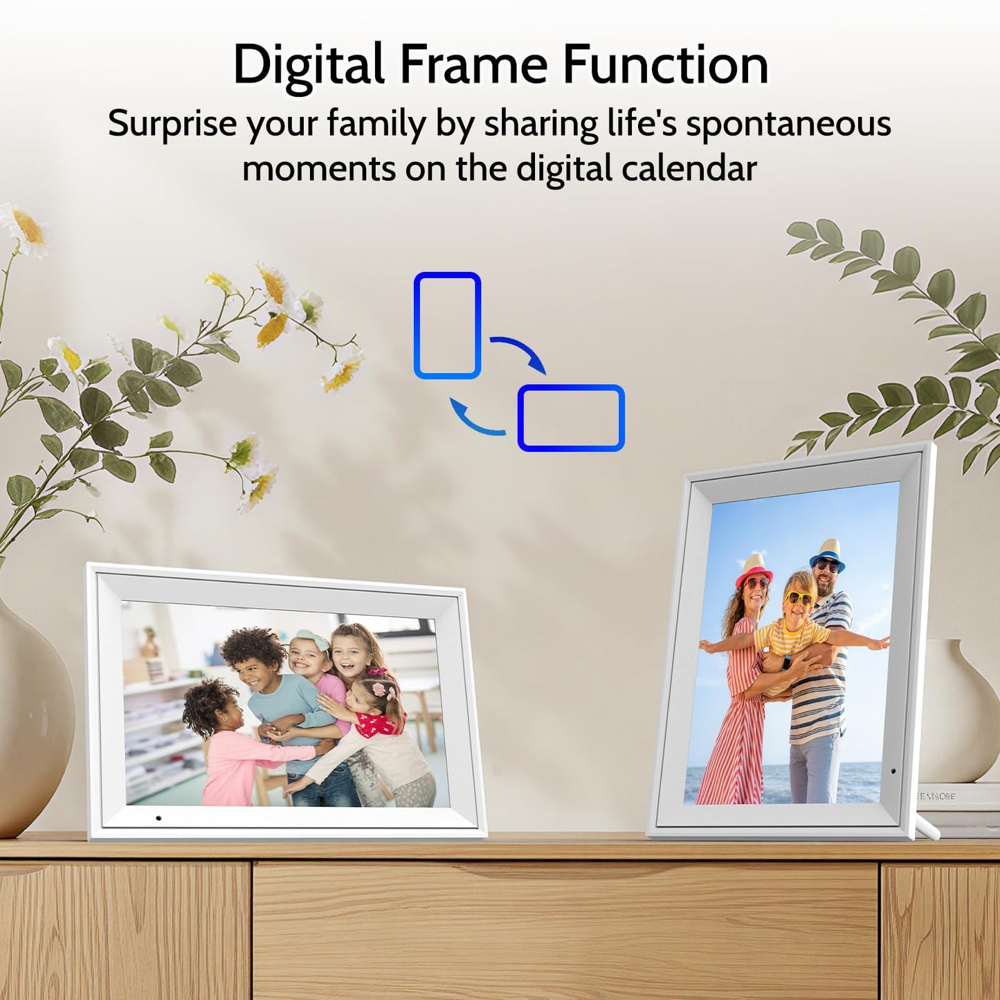 Linkdaze Digital Calendar, 10.1'' Electronic Calendar Chore Chart, Smart WiFi Touchscreen Interactive Family Schedules, Electronic Organizer for Monthly, Weekly and Daily Agenda