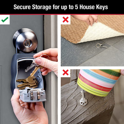 Master Lock Key Lock Box with Code, Outdoor Lock Box for Realtors, Property Managers and Landlords, Ideal for Short-Term Rentals, Key Safe Holds 5 Keys, 5 Pack, 5400EC5