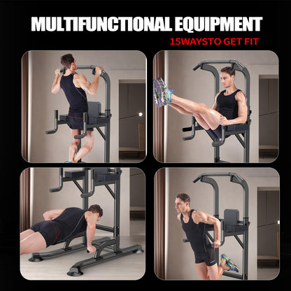 K KiNGKANG Adjustable Power Tower for Home Gym - Multifunctional Pull-Up & Dip Station for Strength Training