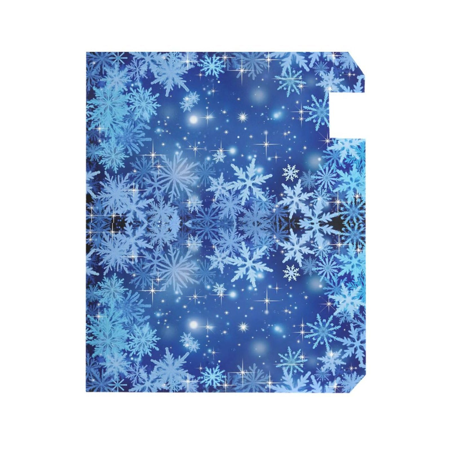 ALAZA Blue Winter Christmas Glitter Snowflakes Magnetic Mailbox Cover MailWraps Garden Yard Home Decor for Outside Oversized-25.5" x20.8"