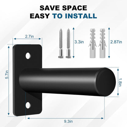 EVERYMATE Weight Plate Holder: Wall Mounted Weight Rack Storage for Olympic Weight Plate,Home Gym Organizer