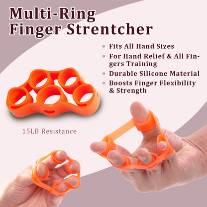 CYFIE Grip Strength Trainer Kit with Adjustable Resistance 10-132 Lbs, Hand Grip Strengthener, Finger Strengthener, Stress Relief Ball, Forearm Strengthener, Ideal for Athletes and Physical Therapy