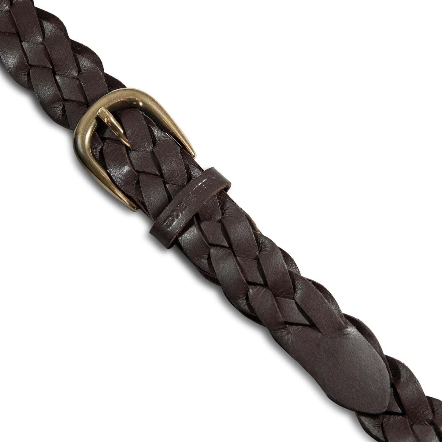 Eddie Bauer Women's Casual Leather Belts with Durable Metal Buckle, Thin Braided - Brown, Medium