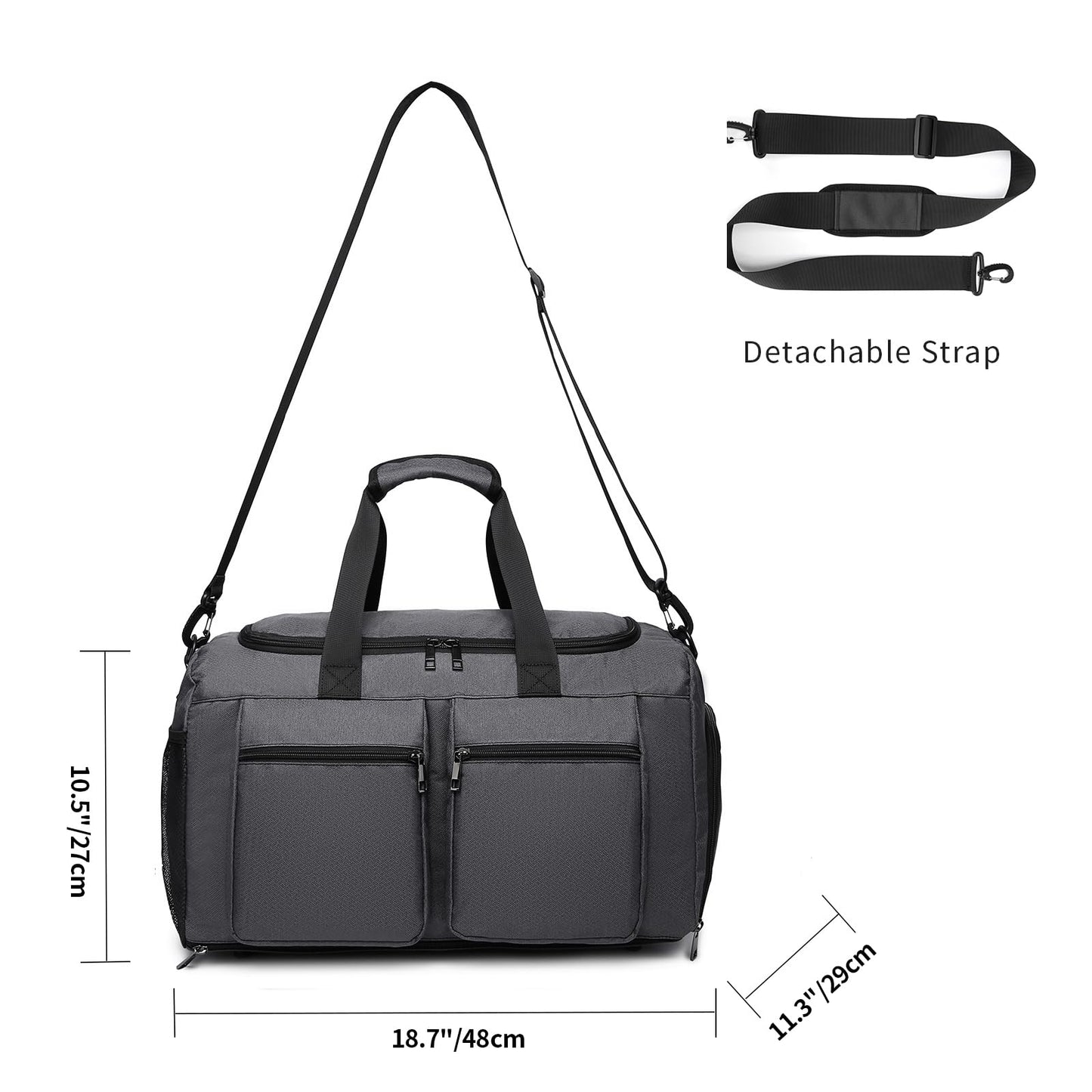 Travel Bag, A01 Black, Carry on-21ich, Fashion