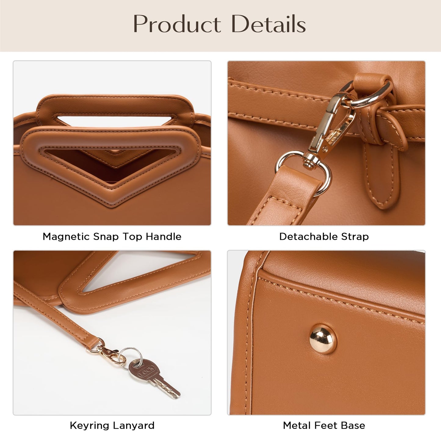 CHUNLI 16 Inch Laptop Bag for Women, Waterproof Tote Computer Bag for Work Business, PU Leather Briefcase Purses Handbag