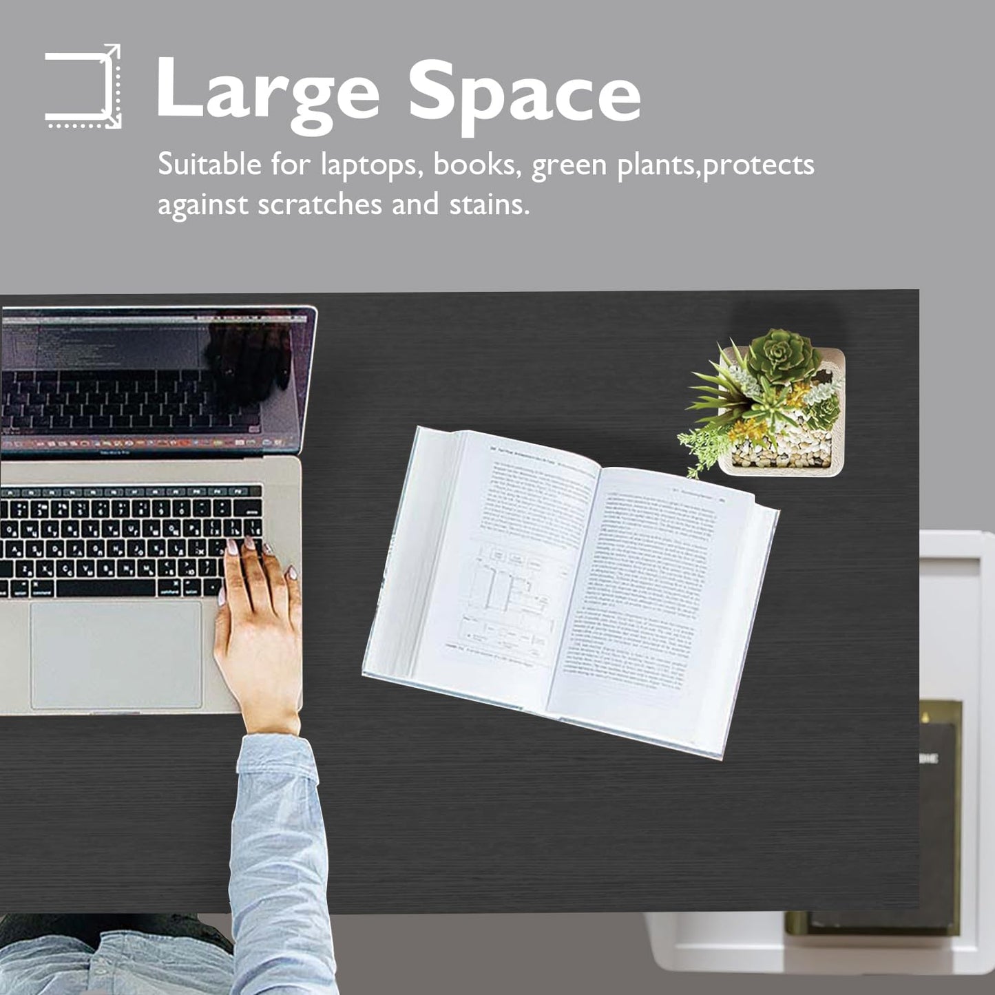 BestOffice Computer Desk,Home Office Desk, Modern Simple Style for Home Office Study Writing (Black, 32 Inch)