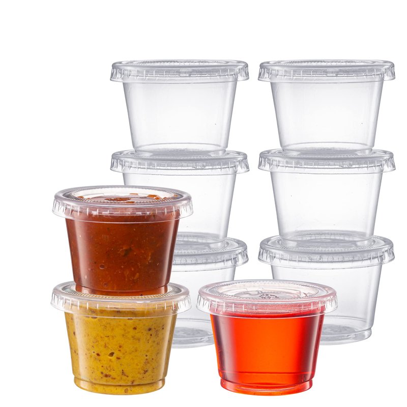 Pantry Value 4 oz. Plastic Cups with Lids [200 Count] Desserts Containers