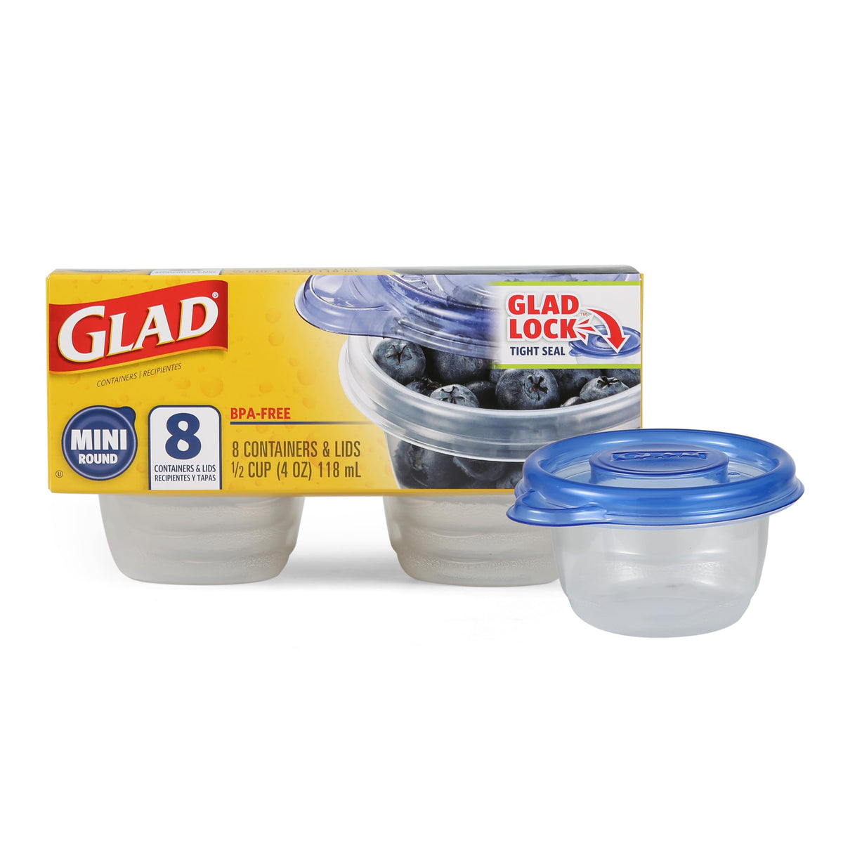 COX70240 - GladWare Mini Round Food Storage Containers