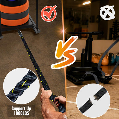 Brobantle Weight Sled Pulling Rope 40FT, Trainer Physical Training Strength Rope for Workout Sled,Tire Pulling Workout, Fitness Resistance,Football Exercise Equipment for Men and Women