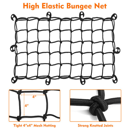 Roof Rack Cargo Carrier, Universal Roof Basket (51"x 36"x 5") + 15 Cubic Feet Waterproof Rooftop Cargo Carrier Bag (46"x 34"x 17") with Bungee Net, Ratchet Straps, Storage Bag, Luggage Lock