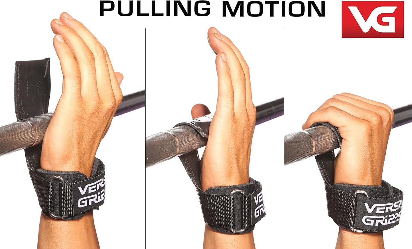 Versa Gripps Classic, Made in USA, Wrist Straps for Weightlifting Alternative, Best Training Accessory, MED/LG, Blue Label
