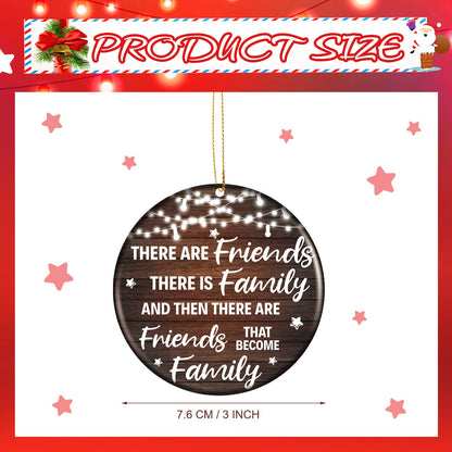 Youyole 6 Pcs Valentines Friendship Ornaments Ceramic Galentine's Day Ornament Decorative for Women Friend Hanging Ornaments Birthday Gift with Black Flannel Bag(Round)
