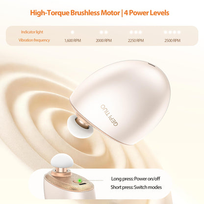Mini Massage Gun,Designed by Japanese Experts,3-Pin Retractable Head (For Face & Scalp) + Round Head (For Muscle Groups),Percussion Deep Tissue Massage,4 Speed Settings,0.5lb,for Home/Gym,Ideal Gift