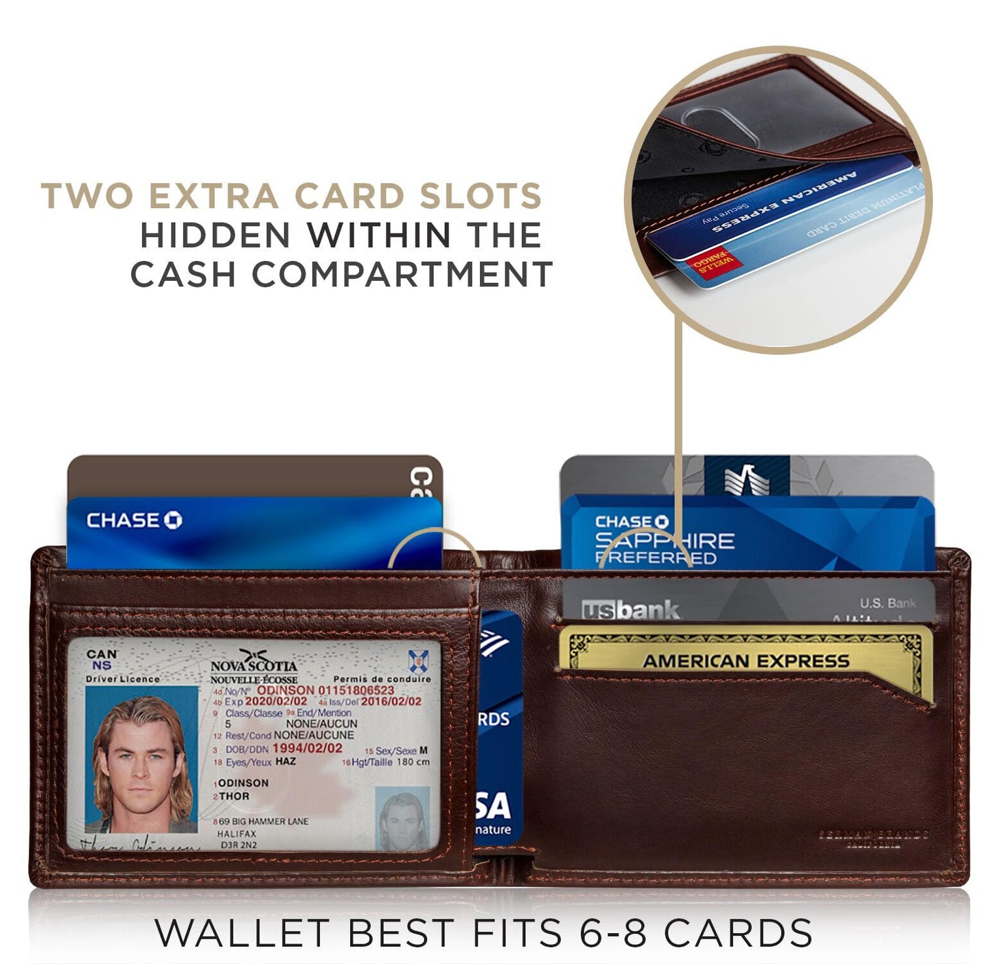 SERMAN BRANDS Mens Slim Bifold Wallet RFID Blocking Minimalist Front Pocket Full Grain Leather Wallets for Men - Thin & Stylish (Melted Chocolate Elite)
