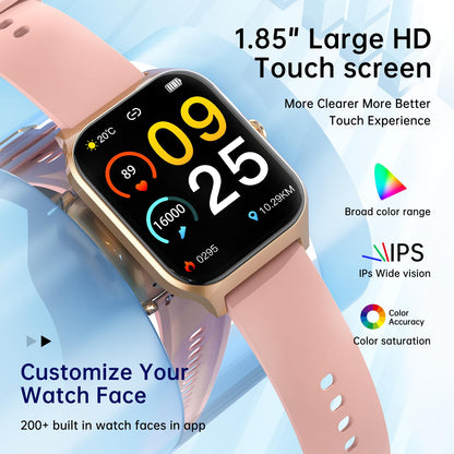 Smart Watch for Women Fitness Tracker: Rose Gold Make/Answer Call Smart Watches for Women Waterproof Digital Mens Watches Running Smartwatch Android Phone iPhone Samsung Compatible Heart Rate Monitor