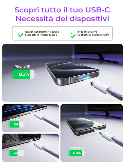 LISEN USB C Cable, 5-Pack [3.3/3.3/6.6/6.6/10FT] for iPhone 17 Charger Cord, 60W USB C to USB C Fast Charging Cable for iPhone 17 Air 16 15 Pro Max, Samsung Z Flip 7/S25/S24, Switch 2, iPad, MacBook